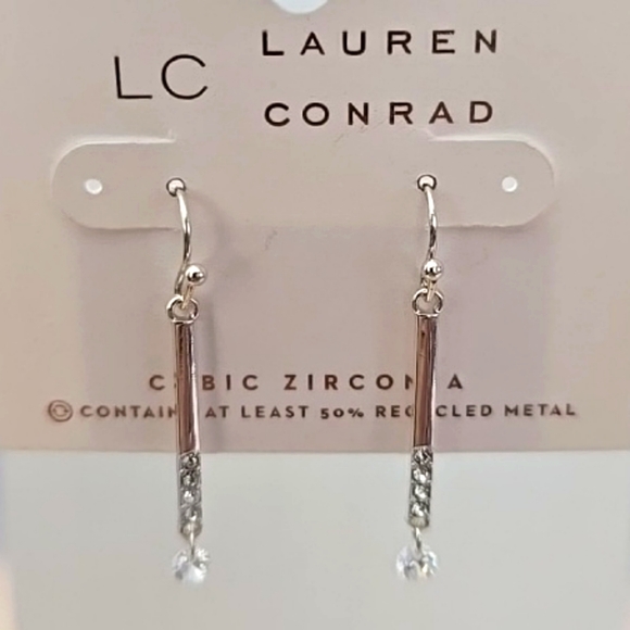 LC Lauren Conrad Cubic zirconia earrings - Picture 1 of 2